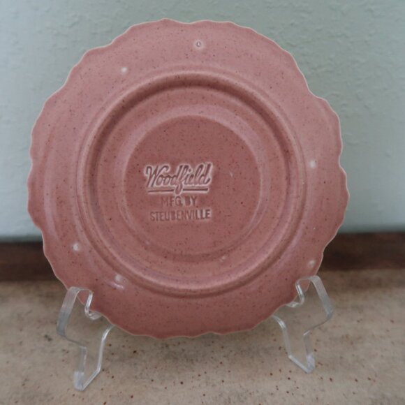Vintage Woodfield by Steubenville Salmon Pink Saucer - Picture 3 of 4